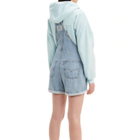 Levi's Vintage Denim Shortalls Short Overalls - Picture 7 of 10